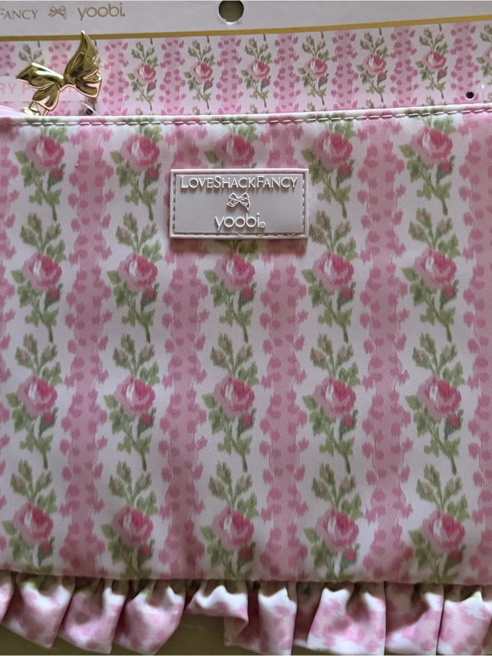 LoveShackFancy/ Target Pink Floral Pencil Case/ Cosmetics with Pastel Pencil Set